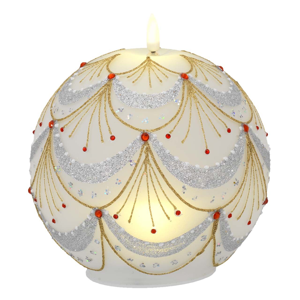 SFERA D.15 CON LED E FIAMMELLA